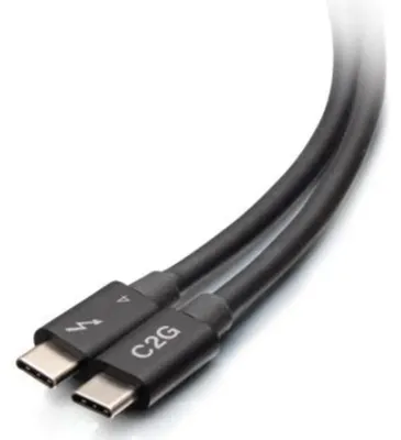 Immagine prodotto di C2G Cavo USB C Thunderbolt 4 da 2,5 piedi - da USB C a USB C - 40Gbps - M/M - Cavo Thunderbolt - da 24 pin USB-C (M) a 24 pin USB-C (M)