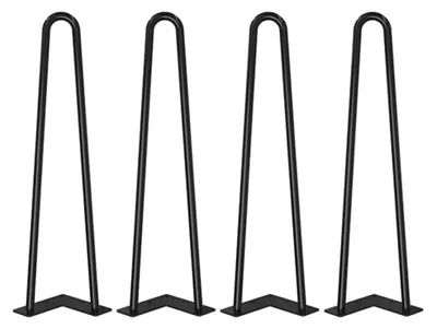 Produktbild von Hairpin Legs Tischbeine 2 Stangen/36cm "schwarz" 4er Set