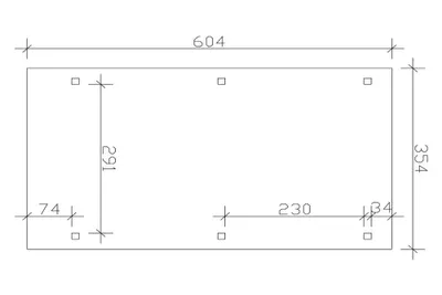 Produktbild von Alpholz Carport Emsland 354 x 604 cm aus Holz Unterstand Überdachung