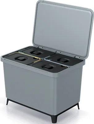 Zdjęcie produktu dla nabbi Kosz na odpady sortowane NKS60W4 40 l - jasnoszary