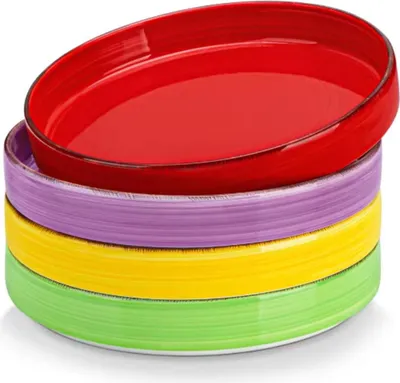 Produktbild von Lustré Serviesset – 4-teilig – 4 Personen – Weiß/Gold – Tafelservices – Essteller – Tiefe Teller – Frühstücksteller – Servies – Küchenservies