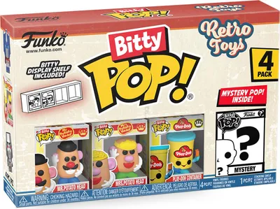 Productafbeelding van Retro speelgoed - Meneer Aardappel, Mevrouw Aardappel, Play-Doh potje, Bitty Pop!, Funko