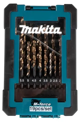 Imagen del producto de Kit de taladro M-Force de 19 piezas de Makita: M-Force, para metal, 19 piezas, de 1 a 10 mm
