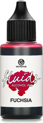 Produktbild von Octopus Fluids Alcohol Ink FUCHSIA, Alkoholtinte für Fluid Art und Resin, pink