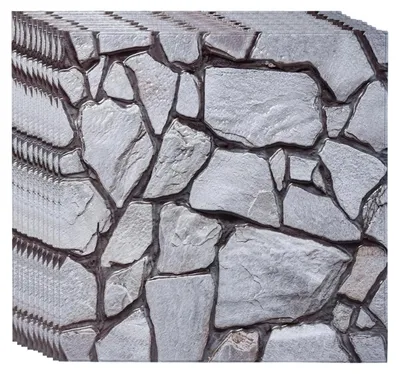 Immagine prodotto di 10 pannelli murali 3D autoadesivi - Rivestimento murale effetto pietra