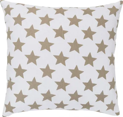 Produktbild von Elbersdrucke Kissen mit Füllung Stars allover Sterne braun 45x45 cm 195892 für Wohnzimmer Schlafzimmer Kinderzimmer