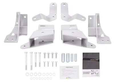 Image de Jeep XJ Cherokee 1984-2001 - Kit de supports d'abaissement pour bras de suspension - Rehausse de suspension de 11,5 cm - Argent