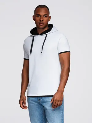 Zdjęcie produktu dla Ombre bluza męska z kapturem T-shirt z kapturem biały S