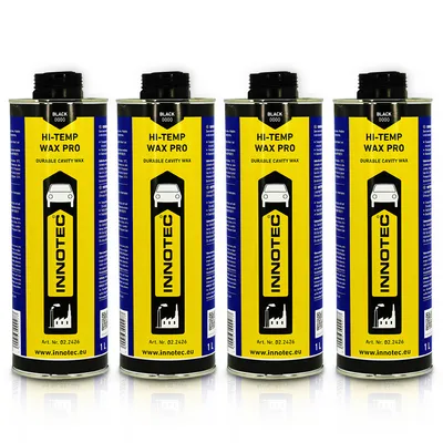 Produktbild von 4 Stück Innotec Hi-Temp Wax Dry Schwarz - Next Level Konservierung für Automotive & Industrie - Idealer Unterbodenschutz und Hohlraumkonservierung