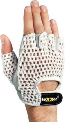 Produktbild von teXXor® Nappaleder-Handschuhe FAHRRADFAHRER, Leder Natur / Textil Weiß