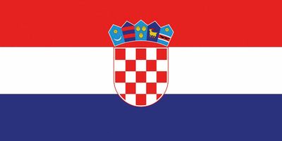 Vlajka s potlačou Chorvátsko