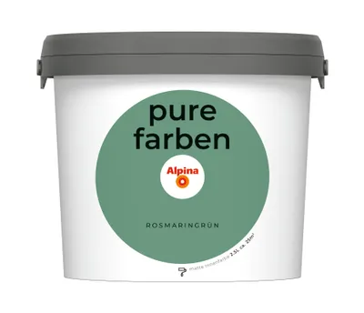 Produktbild von Alpina pure farben Wandfarbe rosmaringrün 2,5 L