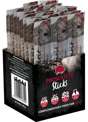 Image de alpha spirit Dog Individual Stick au jambon, boîte de 30