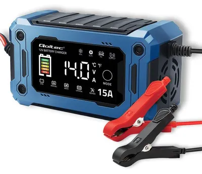 Zdjęcie produktu dla Ładowarka Inteligentna Qoltec Mikroprocesorowa 12V 15A Do Agm Ge