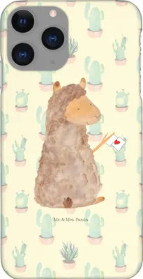 Produktbild von Mr. & Mrs. Panda Iphone 11 Pro Handyhülle Alpaka Fahne - Kaktus Grün - Geschenk, Handy Case, Lamas, Liebe, Lama, Premium Kunststoff, Alpakas