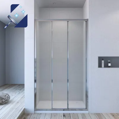 Produktbild von AQUALAVOS Duschtür Nische Gleittür Schiebetür 110x195cm 6 mm Einscheibensicherheitsglas (ESG) mit Nano Beschichtung