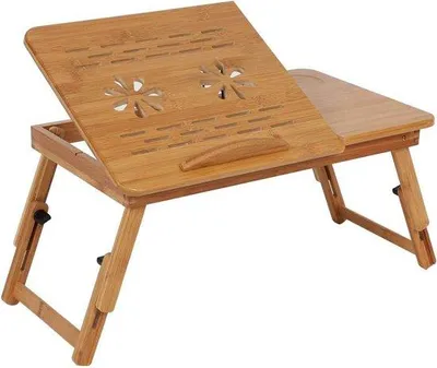 Produktbild von Höhenverstellbares Bamboelaptopbureau mit Schublade