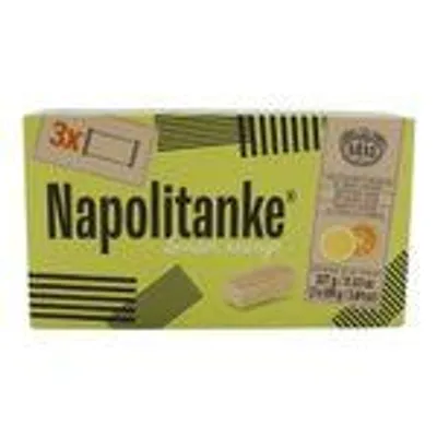 Kraš Napolitanke Waffeln mit Zitronen- und Orangencreme – Erfrischender Genuss, 327 g (3x109 g)