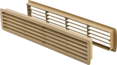 Produktbild von Lüftungsgitter Türlüftung Kunststoff Grünbraun paarweise 457mm x 92mm