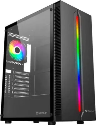 Produktbild von Unykach Lumina 205 Led Argb Pc-tower-gehäuse Schwarz Schwarz One Size
