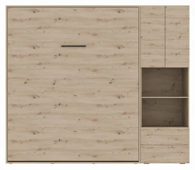 Produktbild von Schrankbett SET M3 140x200 und Schrank  (Tiefe 55 cm)  Wildeiche