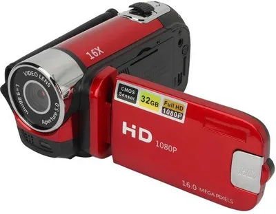 Image de Caméra vidéo numérique Full HD 16 Mpx avec écran 2,4 pouces, zoom 16x, mode nuit, stabilisateur, pour débutants
