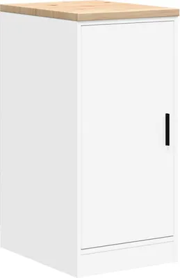 Image de vidaXL Armoire de rangement pour garage Blanc 40x51x85 cm Pin massif