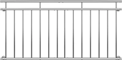 Immagine prodotto di MONZANA® Balcone Francese in Acciaio Inox 90x100cm 14 Barre Ringhiera Terrazzo Protezione Anticaduta Finestra Parapetto Inferriate