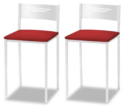 Obrázek produktu pro ASTIMESA - Kuchyňská stolička s opěradlem - Robustní a pevná konstrukce - Bílá barva