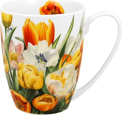 Produktbild von DUO Flowers Classic Becher 360 ml TULIPS in Tragetasche New Bone China Porzellan