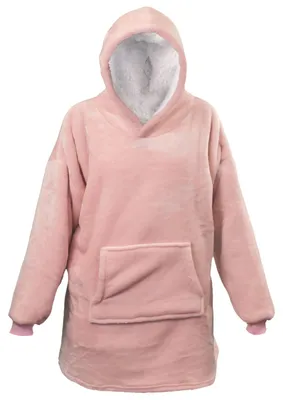 Productafbeelding van Oversized fleece hoodie oudroze Unique living