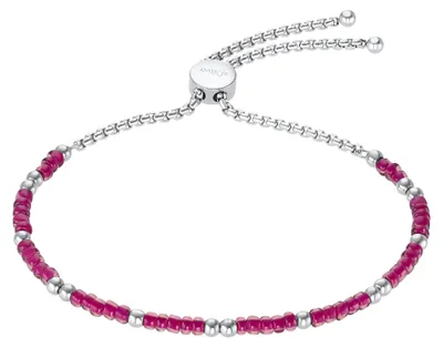 Produktbild von s.Oliver 2033910 Damen Armband Edelstahl Silber Pink 24 cm