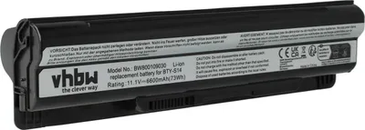 Produktbild von vhbw Akku kompatibel mit MSI GE60, GE70, GE620DX, FX610, FX603, FX620DX, FX620, GE620, FX700, MS-1482, MS-16G1 Notebook (6600 mAh, 11,1 V, Li-Ion)