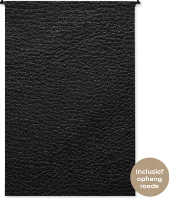 Produktbild von MuchoWow® Wandteppich Wandbehang Leder - Lederoptik - Schwarz - Grau 120x180 cm Tapisserie Dekoration Wandtuch - Schlafzimmer - Dekorationen für das Haus