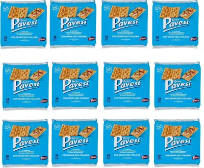 Produktbild von 12x Gran Pavesi Crackers ungesalzen 560g kekse gebäck