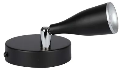 Immagine prodotto di V-TAC Faretto LED da parete 4.5W con testa orientabile colore Nero 4000K IP20 218265
