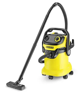 Obrázok produktu pre Kärcher WD 5, 1100 W, Bubnový vysávač, Suché a mokré, 25 L, Čierna, Žltá