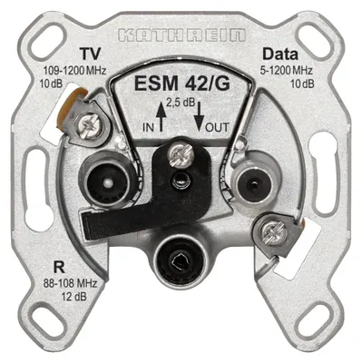 Productafbeelding van KATH modem-doorlusdoos ESM 42/G, 3-voudig, selectief, 10 dB/12 dB