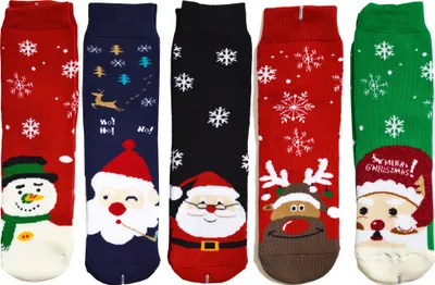 Produktbild von Frostfighter Damen Weihnachtssocken Thermosocken (6x Paar) Wintersocken Ski Vollfrottee Innenfutter