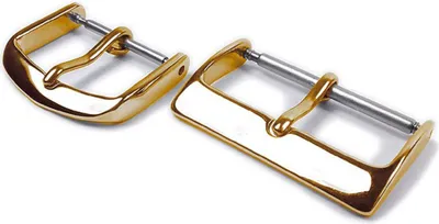 Produktbild von Minott Dornschließe Edelstahl gelbgoldfarden für Lederarmbänder 21658G, Anstoß:8 mm