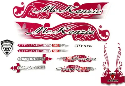Produktbild von Fahrrad DEKOR Satz Aufkleber Rahmen Girl Lady Bike Sticker MC KENZIE rosa violett