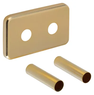 Produktbild von Sapho Rechteckige Abdeckrosette für TWIN-Anschluss, Gold matt