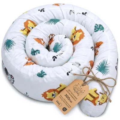 Obrázek produktu pro Boční polštář na spaní Postel Hadí polštář na tělo 300 cm Bavlna - dlouhý polštář Postel Roll Spací polštář Neck Roll Polštář Safari