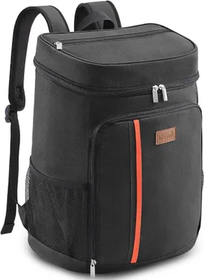 Produktbild von PolkaHome® 30L Kühlrucksack Wasserdicht Isoliert Lunchtasche für Männer Frauen Arbeit Picknick Strand Camping Reisen, Schwarz