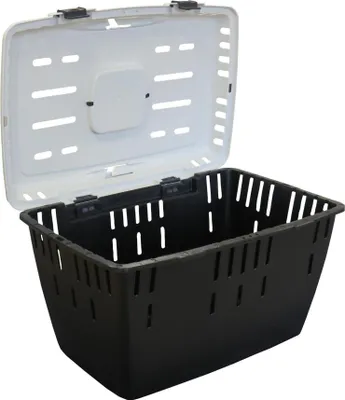 Produktbild von Hundetransportbox Katzentransportbox Kleintiertransportbox DAKOTA anthrazit-weiss 55 x 37 x 33 cm