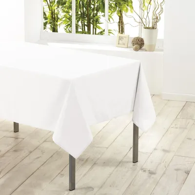 Obrázok produktu pre Obrus 140 x 250 cm biely štvorcový Obrus Ochrana stolovej bielizne proti škvrnám
