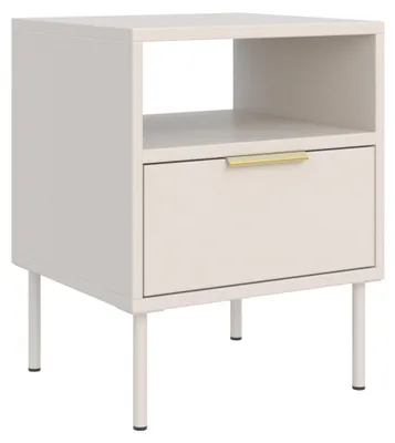 Produktbild von Selsey Vena – Nachttisch mit Schublade und Nische, Kaschmir, 45 cm