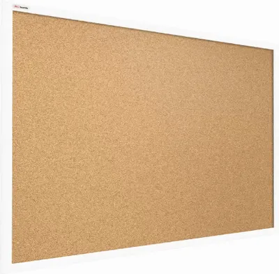 Immagine prodotto di Bacheca in sughero (cornice in legno bianco) 60x40 cm