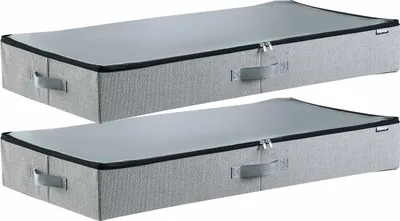 Two identical storage boxes are shown side-by-side against a white background.