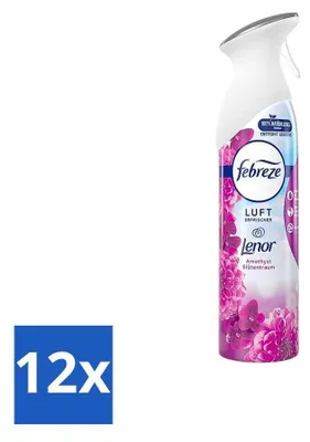 Image de Febreze Amethyst Spray d'ambiance – Parfum floral frais – 300 ml - Pack économique - 12 pièces